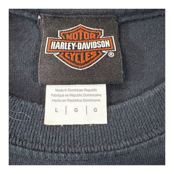 Harley-Davidson Florida Hurrican Relief Relief Navy T-Shirt L Cotton Unisex Tee - Picture 4 of 5